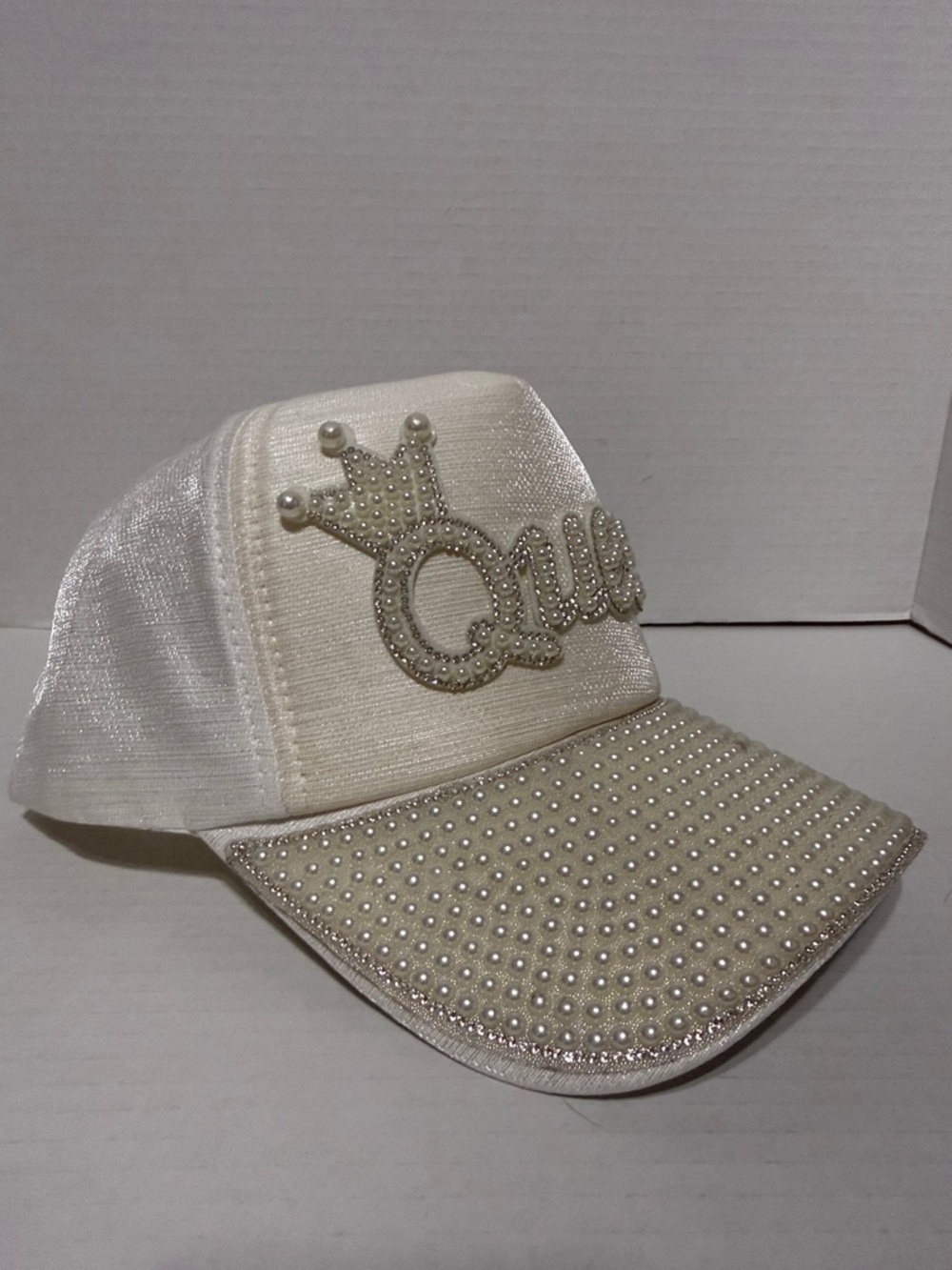 Queen Embellished Baseball Cap - Ivory - Picture 2 of 5
